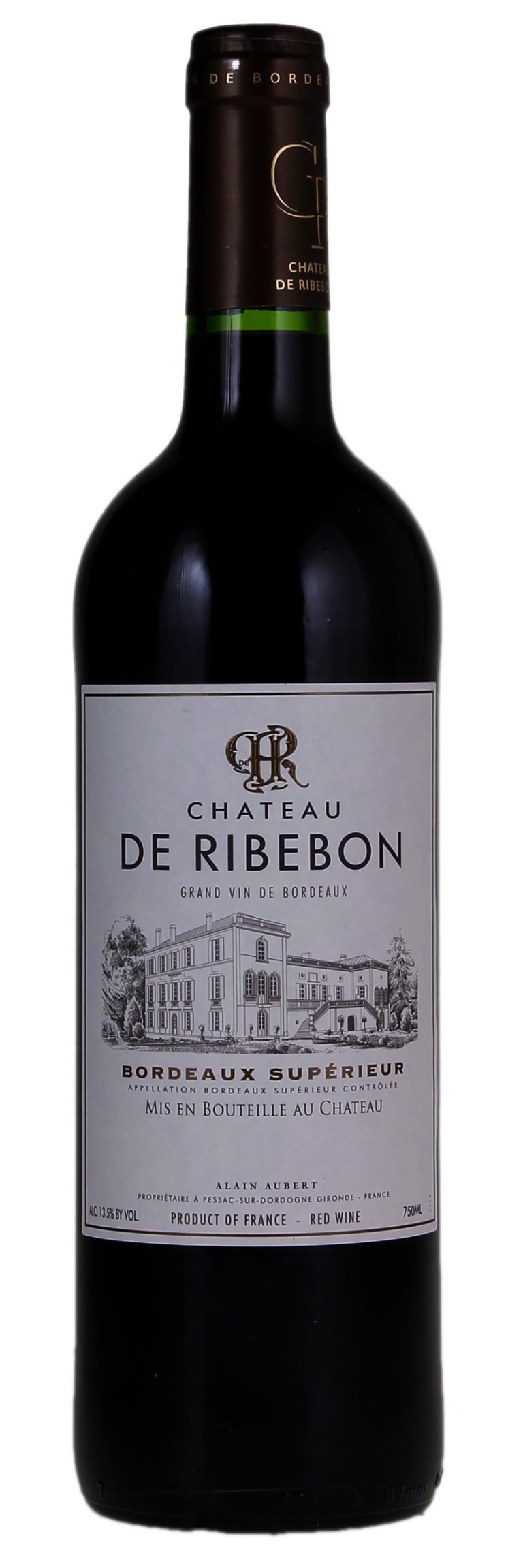 Bouteille de Château de Ribebon, Grand Vin de Bordeaux Supérieur